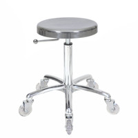 Aluminium Cutting Salon Stool - Chrome Base
