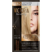 Victoria Beauty Keratin Therapy Hair Colour Shampoo LIGHT BLONDE V62 40ml