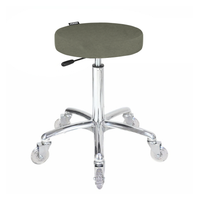 Turbo Forest Green Salon Stool - Chrome Base