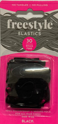 Freestyle Snag Free Hair Elastic 4mm Black - 30pc