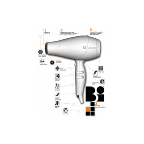Ceriotti Bi Professional Hair Dryer Made in Italy Orange Ceriotti Bi Professional Hair Dryer Made in Italy Orange