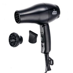 NEW Speedy Travel Ceramic Professional Hair Dryer 1000W with Diffuser & Nozzle - Black