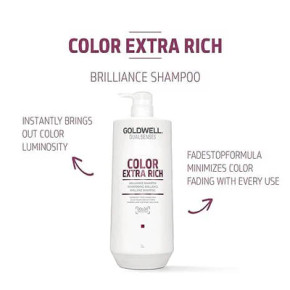 Goldwell Dualsenses Color Extra Rich Brilliance Shampoo 1Litre Goldwell Dualsenses Color Extra Rich Brilliance Shampoo 1Litre