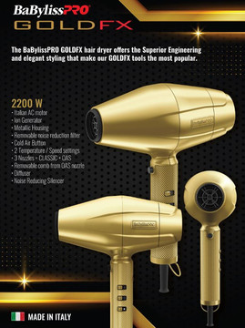 Babyliss Pro GoldFX High Performance Hair Dryer