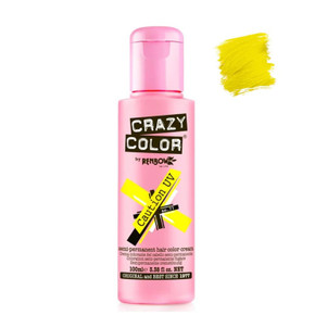 Crazy Color Semi Permanent Hair Colour 100ml-Caution UV #077