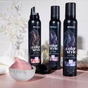 Indola Color Style Temporary Colouring Mousse 200ml-Silver Lavender Indola Color Style Temporary Colouring Mousse 200ml-Silver Lavender