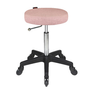 Turbo Dusty Pink Salon Stool - Black Base - Click'n Clean Castor Wheels Turbo Dusty Pink Salon Stool - Black Base - Click'n Clean Castor Wheels