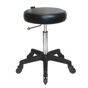 Turbo Black Salon Stool - Black Base - Click'n Clean Castor Wheels Turbo Black Salon Stool - Black Base - Click'n Clean Castor Wheels