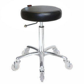 Turbo Black Salon Stool - Chrome Base Turbo Black Salon Stool - Chrome Base