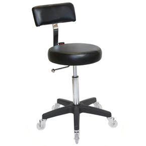 Sprint Black Salon Stool - Black Base Sprint Black Salon Stool - Black Base