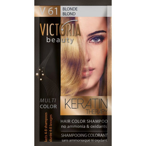 Victoria Beauty Keratin Therapy Hair Colour Shampoo BLONDE V61 Victoria Beauty Keratin Therapy Hair Colour Shampoo BLONDE V61