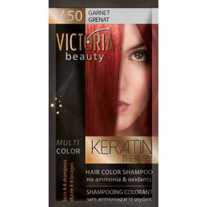 Victoria Beauty Keratin Therapy Hair Colour Shampoo GARNET V50
