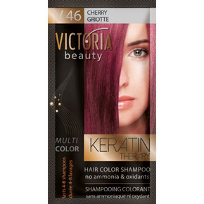 Victoria Beauty Keratin Therapy Hair Colour Shampoo CHERRY V46 Victoria Beauty Keratin Therapy Hair Colour Shampoo CHERRY V46