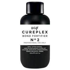 Hi Lift CurePlex No 2 Bond Fortifier 100ml bottle for sealing and strengthening hair bonds after colouring, smoothing and protecting hair Hi Lift CurePlex No 2 Bond Fortifier 100ml bottle for sealing and strengthening hair bonds after colouring, smoothing and protecting hair