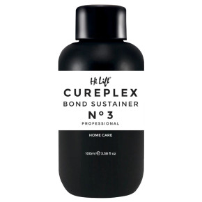 Hi Lift CurePlex No 3 Bond Sustainer 100ml bottle for maintaining hair bonds, boosting shine and strength in colour-treated hair Hi Lift CurePlex No 3 Bond Sustainer 100ml bottle for maintaining hair bonds, boosting shine and strength in colour-treated hair