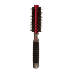 Black Hi Lift 10-row porcupine boar bristle round brush on white background Black Hi Lift 10-row porcupine boar bristle round brush on white background