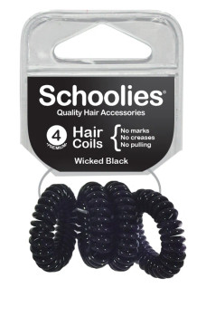 Schoolies Hair Coils 4pc - Wicked Black
