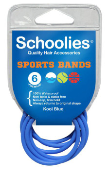 Schoolies Sports Bands 6pc- Kool Blue