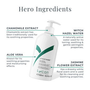 Lycon Lycotane Skin Cleanser 1L bottle—pre and post waxing skin prep Lycon Lycotane Skin Cleanser 1L bottle—pre and post waxing skin prep