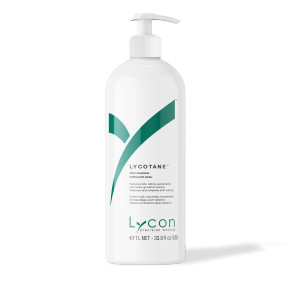 Lycon Lycotane 1L clear cleanser bottle on white background Lycon Lycotane 1L clear cleanser bottle on white background