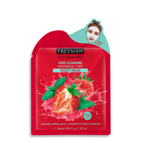 Freeman Pore Cleansing Strawberry + Mint Sheet Mask 25ml