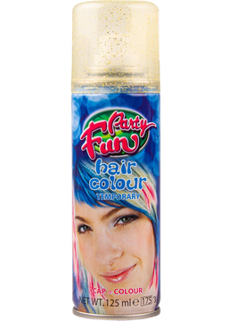 Party Fun Temporary Color Hair Spray Gold Glitter - 125ml