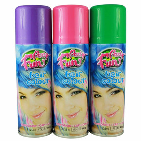 Party Fun Temporary Color Hair Spray Black - 125ml