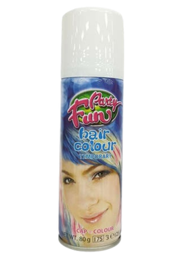 Party Fun Temporary Color Hair Spray White - 125ml
