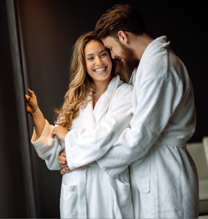 Comfy Adult Unisex Cotton Bath Robe 500gr/m2 Medium - White