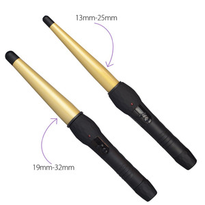 Silver Bullet Fastlane Large Ceramic Conical Curling Iron in Gold