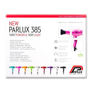 Parlux 385 Power Light Ceramic Ionic Hair Dryer - Red