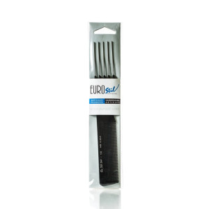 Eurostil Styling Comb with Metal  Lifters 7.5' 19cm #128