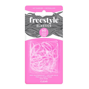 Freestyle Snag Free Hair Elastic 2mm Clear - 60pc