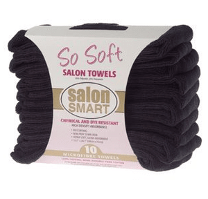 Salon Smart Microfibre Towels 10Pack - Black