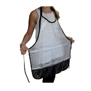 Apron Transparent With Black Lace Trim-B01-AF01T