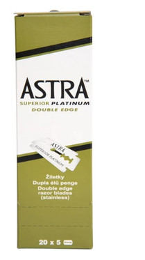 Astra Superior Platinum Double Edge Standard Razor Blades Qty 100