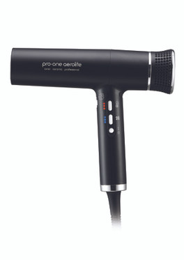 Pro-One Aerolite Professional Ceramic & Ionic Hair Dryer - Black