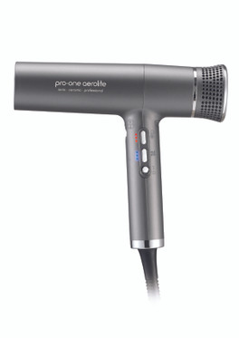 Pro-One Aerolite Professional Ceramic & Ionic Hair Dryer - Titanium