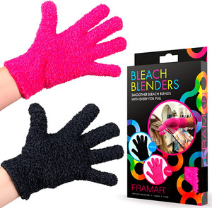 Framar Bleach Blenders Microfibre Gloves 2Pack  - Black & Pink