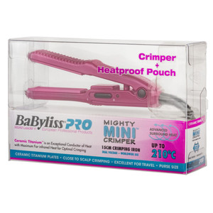Babyliss Pro Mighty Mini 15cm Crimper Pink