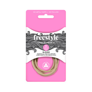 Freestyle Metal Free Thin Hair Elastics 6pc - Blonde