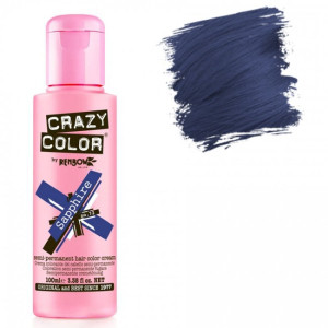 Crazy Color Semi Permanent Hair Colour 100ml-Sapphire #072