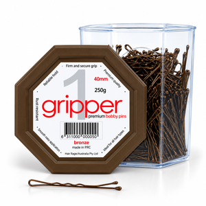 Gripper 40mm Bobby Pins - Bronze
