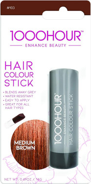 1000 Hour Hair Colour Stick 14g - Medium Brown