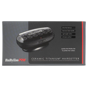 BabylissPRO Professional Ceramic Titanium Jumbo Hot Roller Hairsetter - 12pc