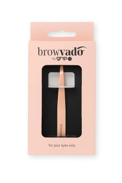 Browvado By Grip Rose Gold Slanted Tweezers