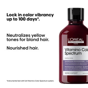 Neutralises yellow tones for blonde hair