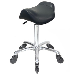 Brumby Stool - Chrome Base - Click n Clean Castor Wheels