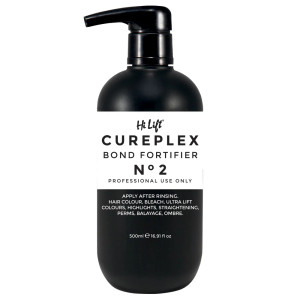 Hi Lift CurePlex No 2 Bond Fortifier 500ml bottle for professional hair bond repair, deep hydration, and salon-quality protection