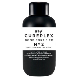 Hi Lift CurePlex No 2 Bond Fortifier 100ml bottle for sealing and strengthening hair bonds after colouring, smoothing and protecting hair